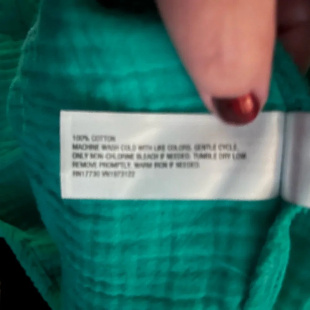 NWT Universal Thread Green Tie Front Button Shirt, Size XXL - Picture 9 of 10